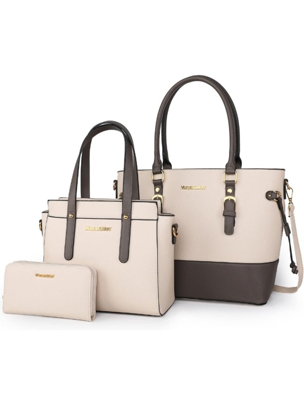 Stylish 3PC Women's Tote Bag, Wallet & Satchel Set - Chic Handbags for Everyday